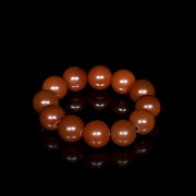 Pulsera de doce cuentas de ágata Nanhong, dinastía Liao