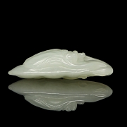 White jade pendant, ‘Insect on Fruit,’ Qing dynasty