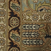 Alfombra kachemir seda pura, diseño Ghom, s.XX