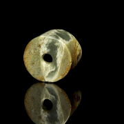 Cuenta tubular de jade, cultura Honsghan