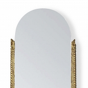 Espejo con aplique de madera tallada, Indonesia, s.XX - 1