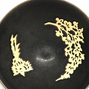 Cuenco de gres con vidriado negro