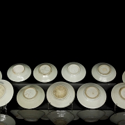 Juego de once platos de cerámica esmaltada, dinastía Ming - 4