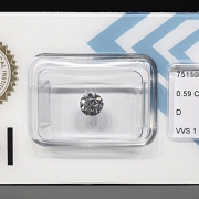 Diamante natural talla brillante, 0.59 ct, certificado IGI