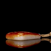 Placa de jade de Hetian, dinastía Qin, Inscripción de poema, marca Zigang