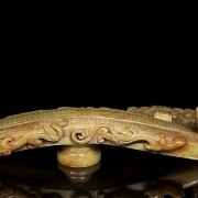 Pareja de hebillas de jade amarillo