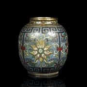 Small cloisonné enamel vessel, Qing dynasty - 3