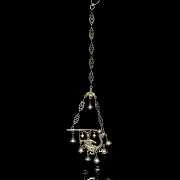 Silver and gold-plated amulet-rattle-silver whistle, 17th century - 2