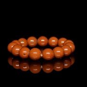 Pulsera de quince cuentas de ágata nanhong, s.XX