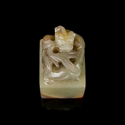 Yellow jade ‘Dragon’ seal, Ming dynasty