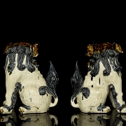 Pareja de figuras de cerámica 