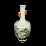 Enameled porcelain vase “Landscape”, with Qianlong mark - 5
