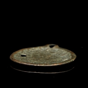 Antiguo amuleto colgante de bronce, Tíbet