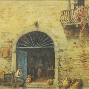 Italian School 19th - 20th century 'On the doorstep' - 1