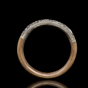 Wooden bracelet with silver decorations, 20th century