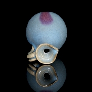 Jarra de cerámica esmaltada, horno Jun, estilo Song