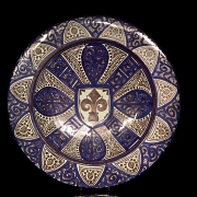 三件陶瓷盘《金属反射》，20世纪