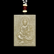 Pendant with jade plaque “Guanyin,” 20th Century - 2
