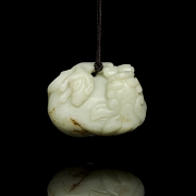 Jade pendant, “Beast with young,” 20th century - 5