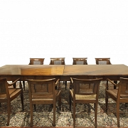 Colonial-style dining room set, 20th century