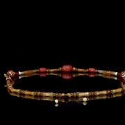 Agate and liuli necklace, Qing dynasty