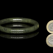 Carved jade bracelet, 20th century - 6