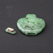 清代天然翡翠鼻烟壶 - 2