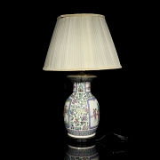 Lámpara jarrón de porcelana