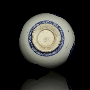 Botella de porcelana azul y blanco 