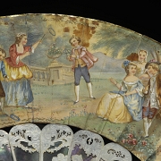 Abanico isabelino de nácar, s.XIX