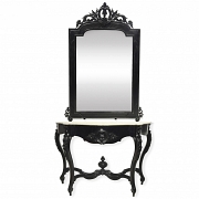 Conjunto de consola y espejo de estilo isabelino, s.XX