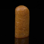 Tianhuang stone seal ‘Landscape with Heron’, Qing dynasty