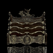 Wooden and metal letter holder, 19th century