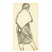 20th century Spanish school “Study of a Woman”