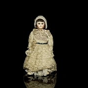 Doll with porcelain head, Germany, late 20th century
