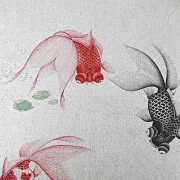 Chinese painting “Goldfish in the pond,” signed Jin Zhāng