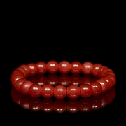 Pulsera de cuentas de ágata Nanhong, dinastía Liao