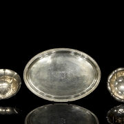 一套三件银器，20世纪