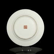 Plato de porcelana para exportación