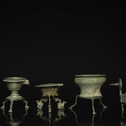 Four ancient bronze objects, Indonesia