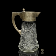 Jarra de cristal tallado, estilo Art Déco, med. s.XX
