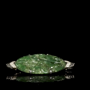 Broche Art Decó de jadeíta y brillantes “Grullas”