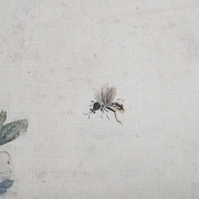 Chinese painting “Flowers and Bee,” signed Ren Xun