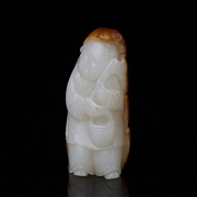 Figura de jade blanco de Hetian 