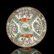 Glazed porcelain bowl, “Courtly Scenes,” Canton, 20th century