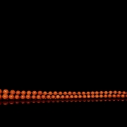 Red coral bead necklace