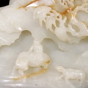 Figura de jade blanco de Hetian 