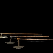 Conjunto de tres hachas ceremoniales, África central, s.XX