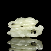 White jade figure ‘Rams’, Qing dynasty