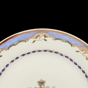 Plato de porcelana para exportación 
